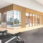 square one district condominiums fitness centre rendering